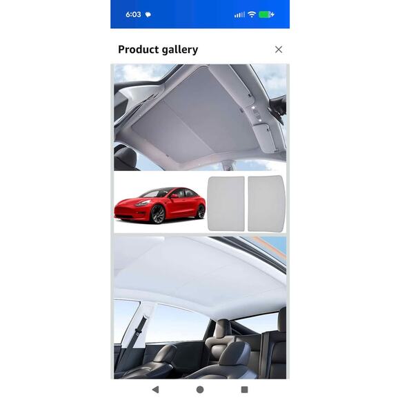 *New* Tesla Model Y Roof Sunshades - Picture 1 of 8